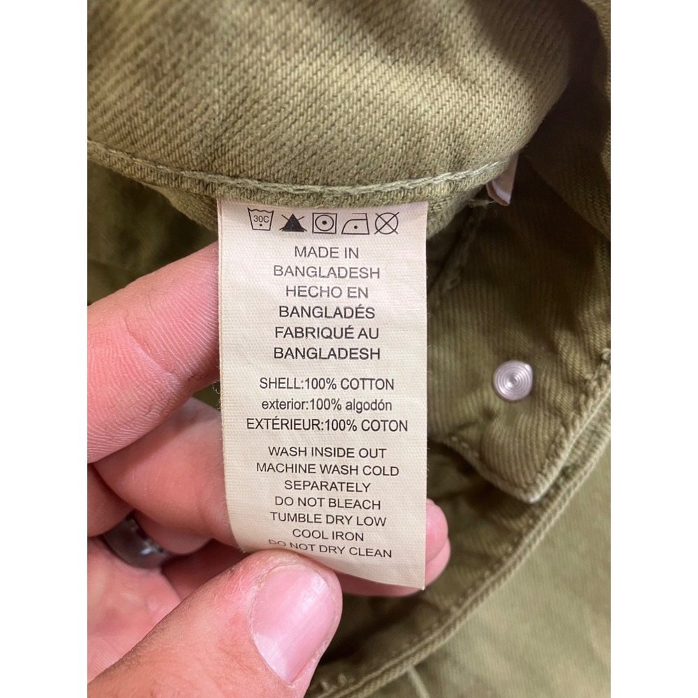 Michael Kors Womens Olive Green Cotton Button Front Midi Pencil Skirt Size 12 - Picture 6 of 9